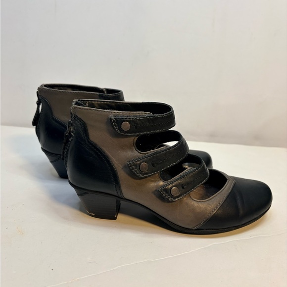 Earth Shoes Serano Mary Jane Heels Black and Gray Women's strappy Ankle Boots - Picture 5 of 15